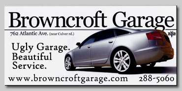 web design and 

copywriting services for the Browncroft Garage