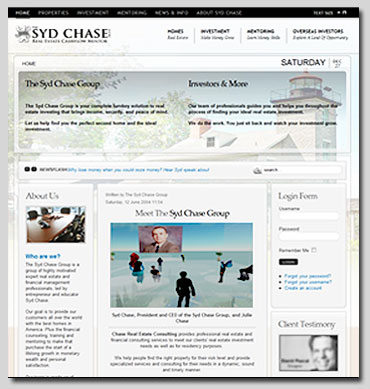 the syd chase group web site, 

designed by david pascal