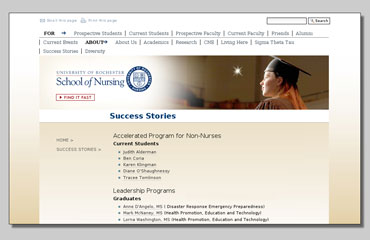 david pascal: copywriting 

services for the University of Rochester Medical Center and School of Nursing